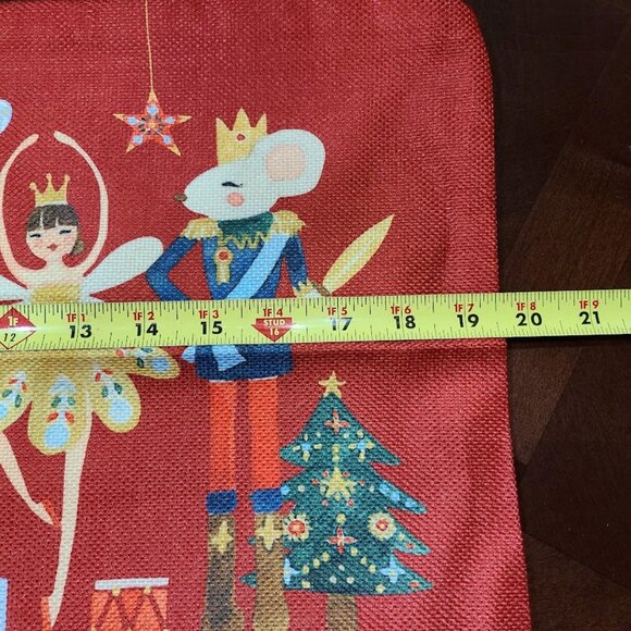 Nutcracker Christmas Pillow Cover Red Decorative Accent Case Xmas Holiday Decor - Picture 7 of 9